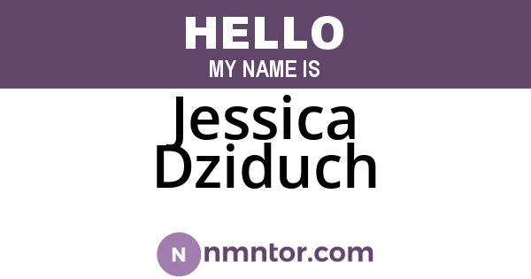 Jessica Dziduch