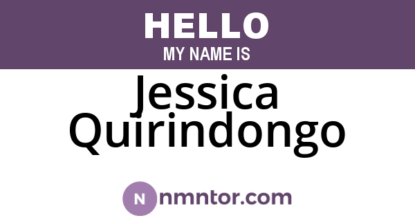 Jessica Quirindongo