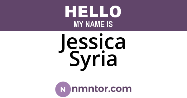 Jessica Syria