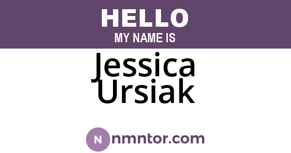 Jessica Ursiak