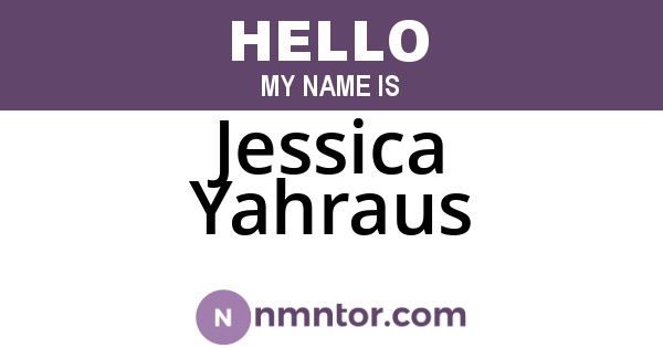 Jessica Yahraus