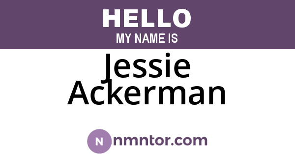 Jessie Ackerman