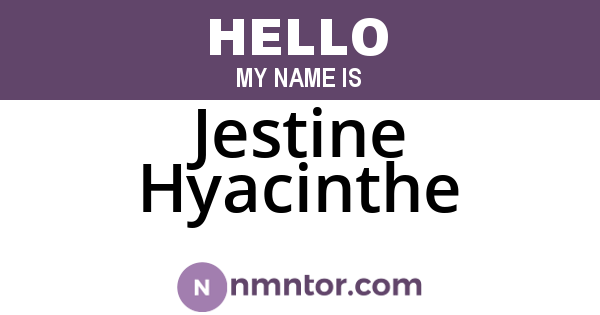 Jestine Hyacinthe