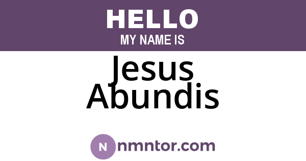 Jesus Abundis