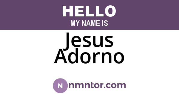 Jesus Adorno