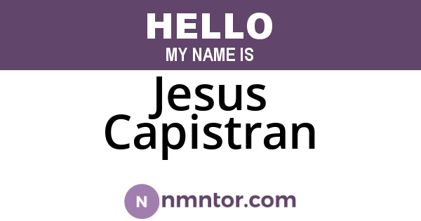Jesus Capistran