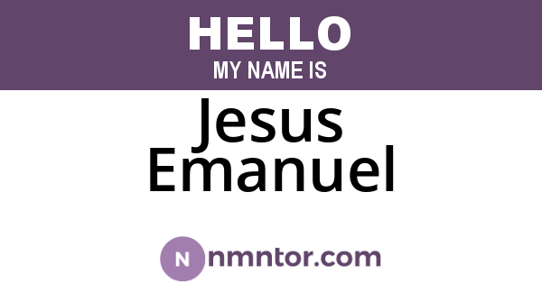 Jesus Emanuel