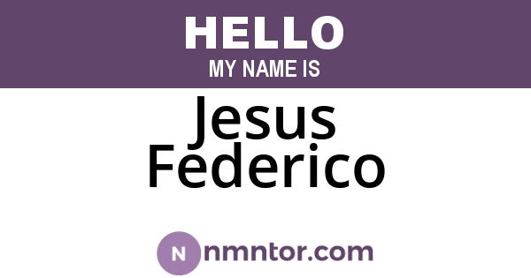 Jesus Federico