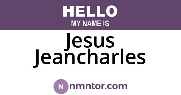 Jesus Jeancharles