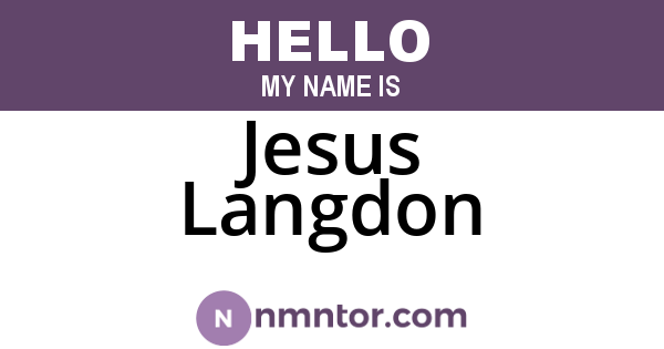 Jesus Langdon
