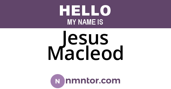 Jesus Macleod