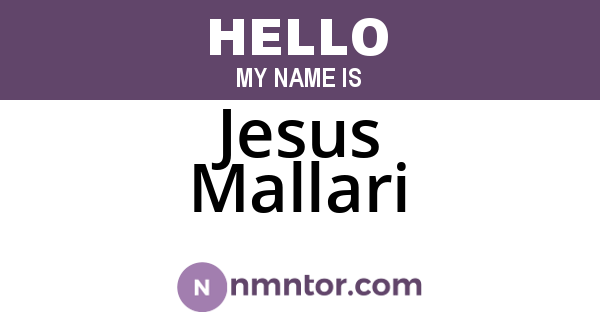 Jesus Mallari