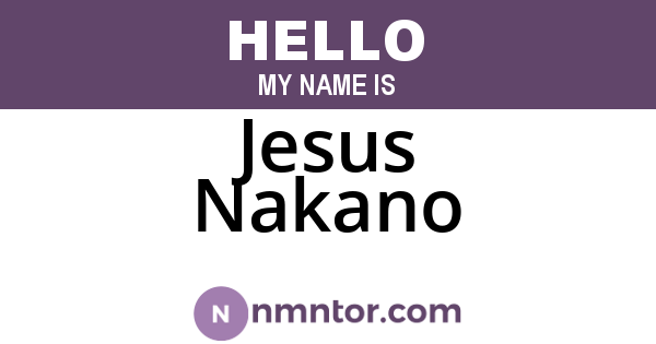 Jesus Nakano