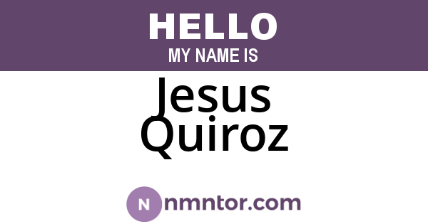 Jesus Quiroz
