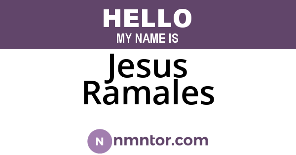 Jesus Ramales
