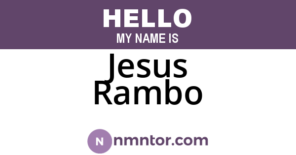 Jesus Rambo