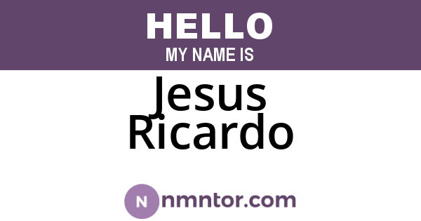 Jesus Ricardo