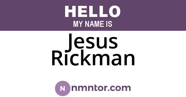 Jesus Rickman