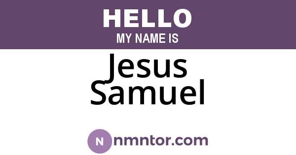 Jesus Samuel