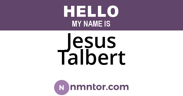 Jesus Talbert