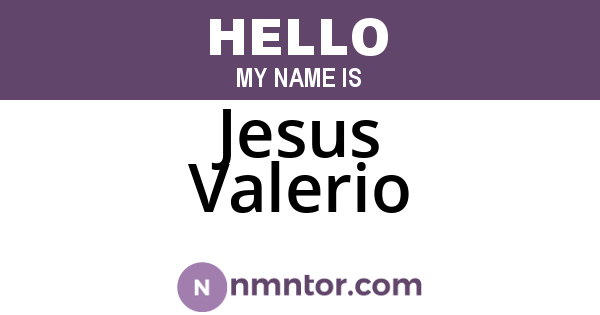 Jesus Valerio