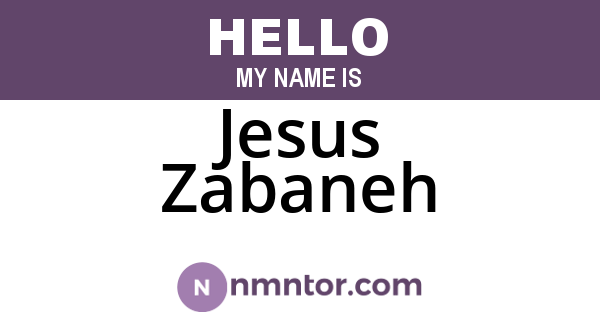 Jesus Zabaneh