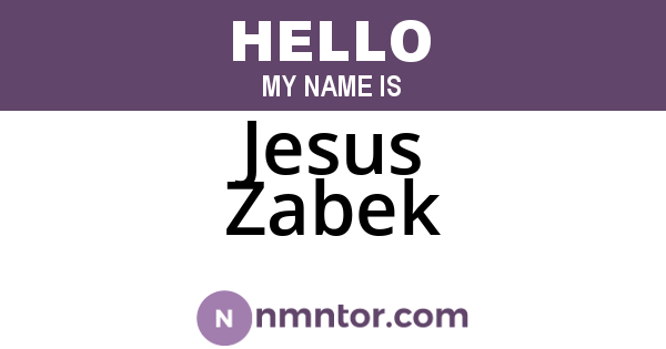Jesus Zabek