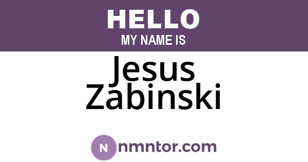 Jesus Zabinski