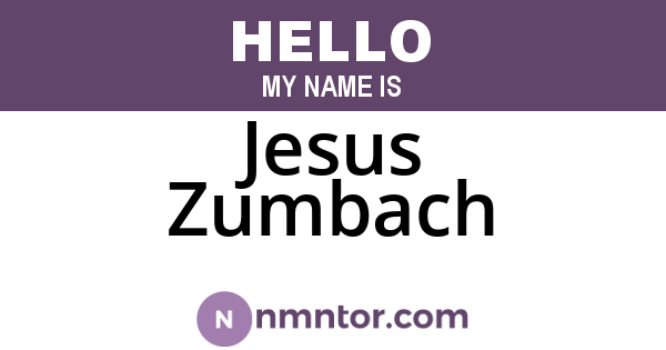 Jesus Zumbach