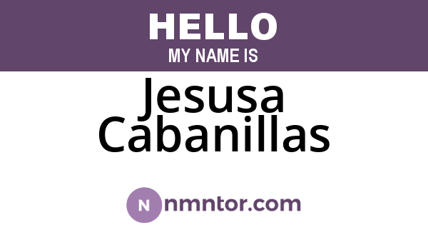 Jesusa Cabanillas