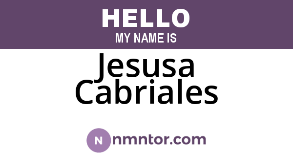 Jesusa Cabriales