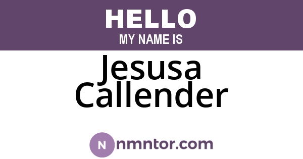 Jesusa Callender