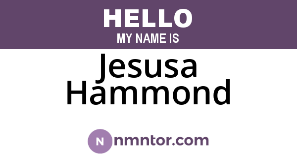 Jesusa Hammond