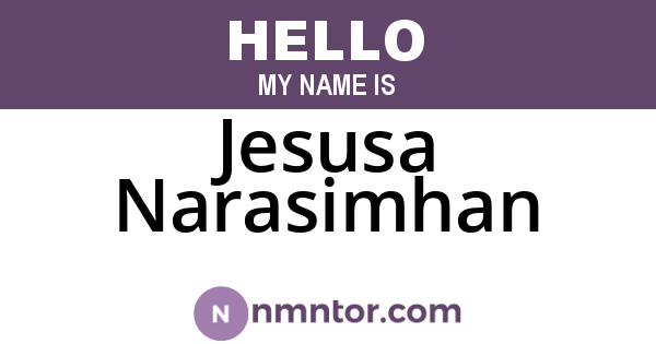 Jesusa Narasimhan