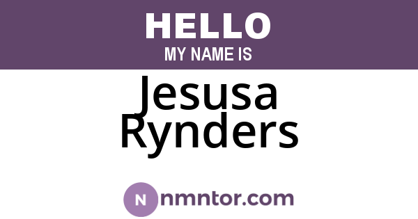 Jesusa Rynders