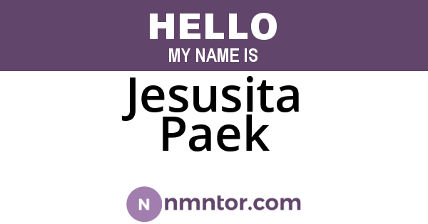 Jesusita Paek