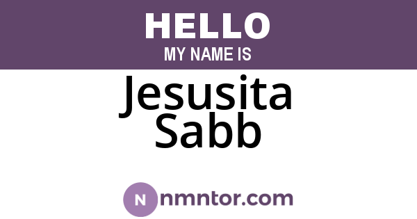 Jesusita Sabb