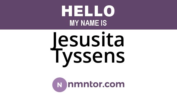 Jesusita Tyssens