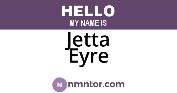 Jetta Eyre