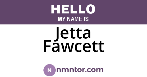 Jetta Fawcett