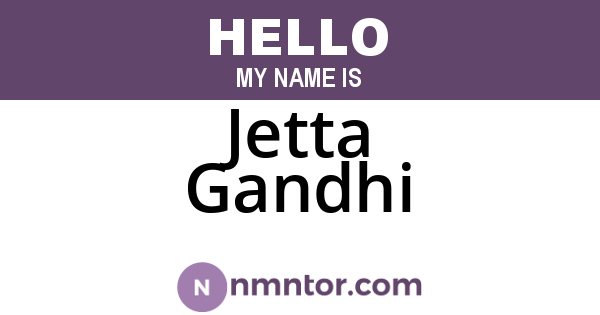 Jetta Gandhi