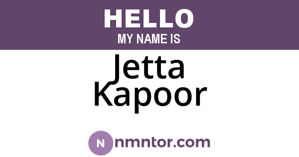 Jetta Kapoor