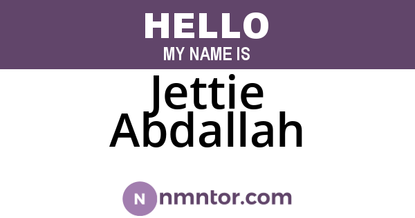 Jettie Abdallah