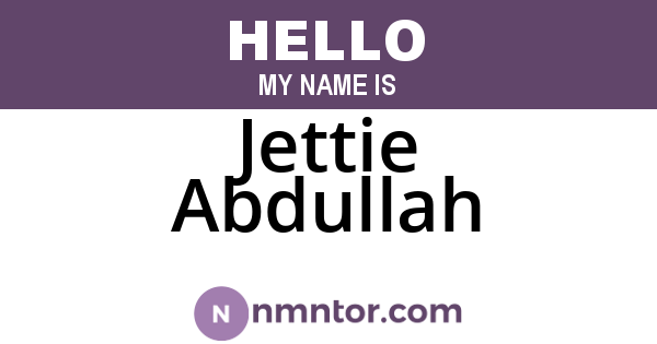 Jettie Abdullah
