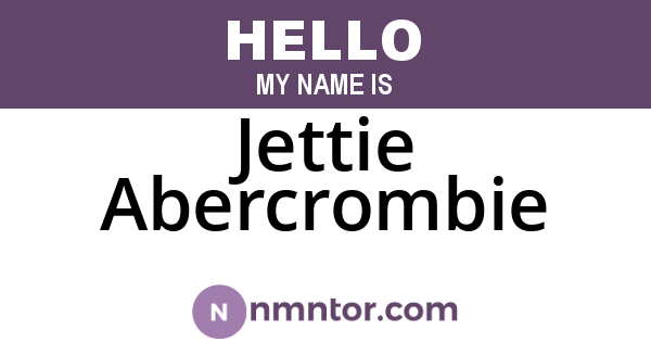 Jettie Abercrombie
