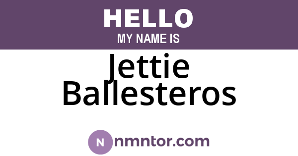 Jettie Ballesteros
