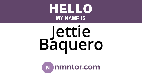 Jettie Baquero