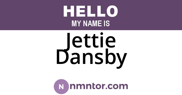 Jettie Dansby