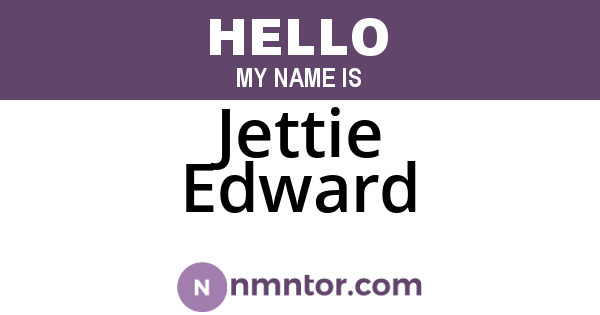 Jettie Edward