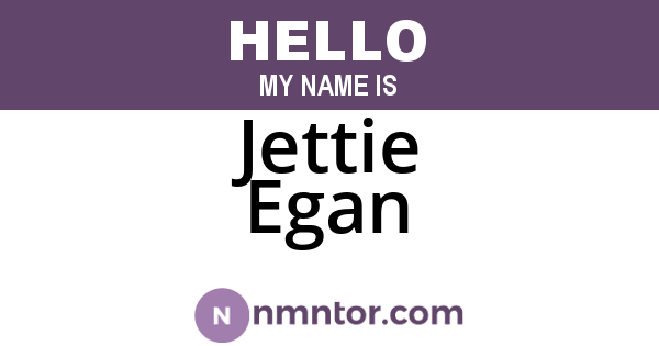 Jettie Egan